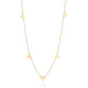 Gold plated necklace with hearts